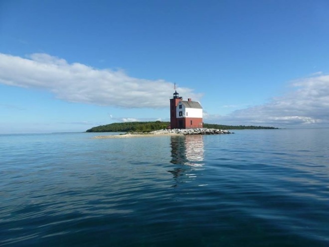 A little different view of Round Island Light - from master photographer Clark Bloswick.