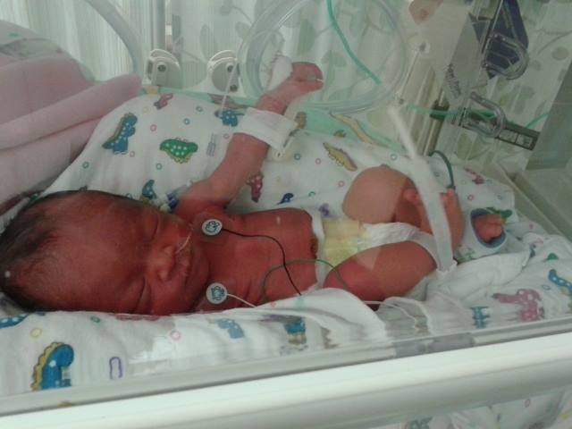 Little Paige was about four weeks early, but she and her mom are doing great!  